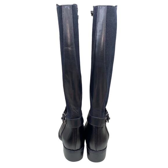 Aquatalia Women's Black Leather 2 Tone Riding Boots Size 5.5 - Picture 8 of 12